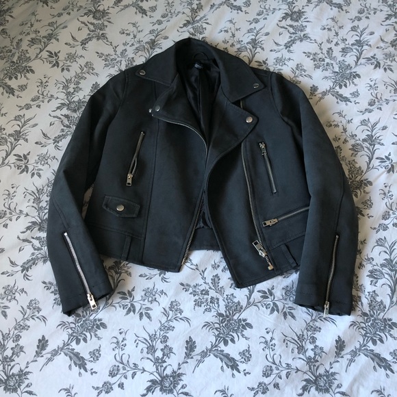 Faux-suede biker jacket - Picture 1 of 2